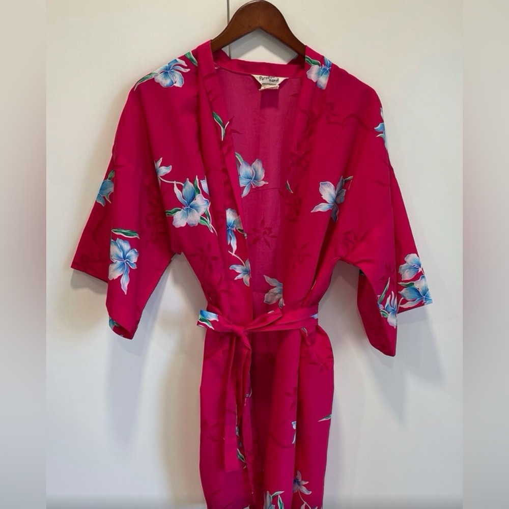 VINTAGE PARADISE HAWAII BELTED ROBE